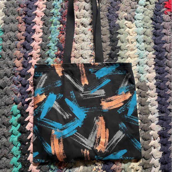 80's Print Cotton Tote bag - Picture 1 of 5